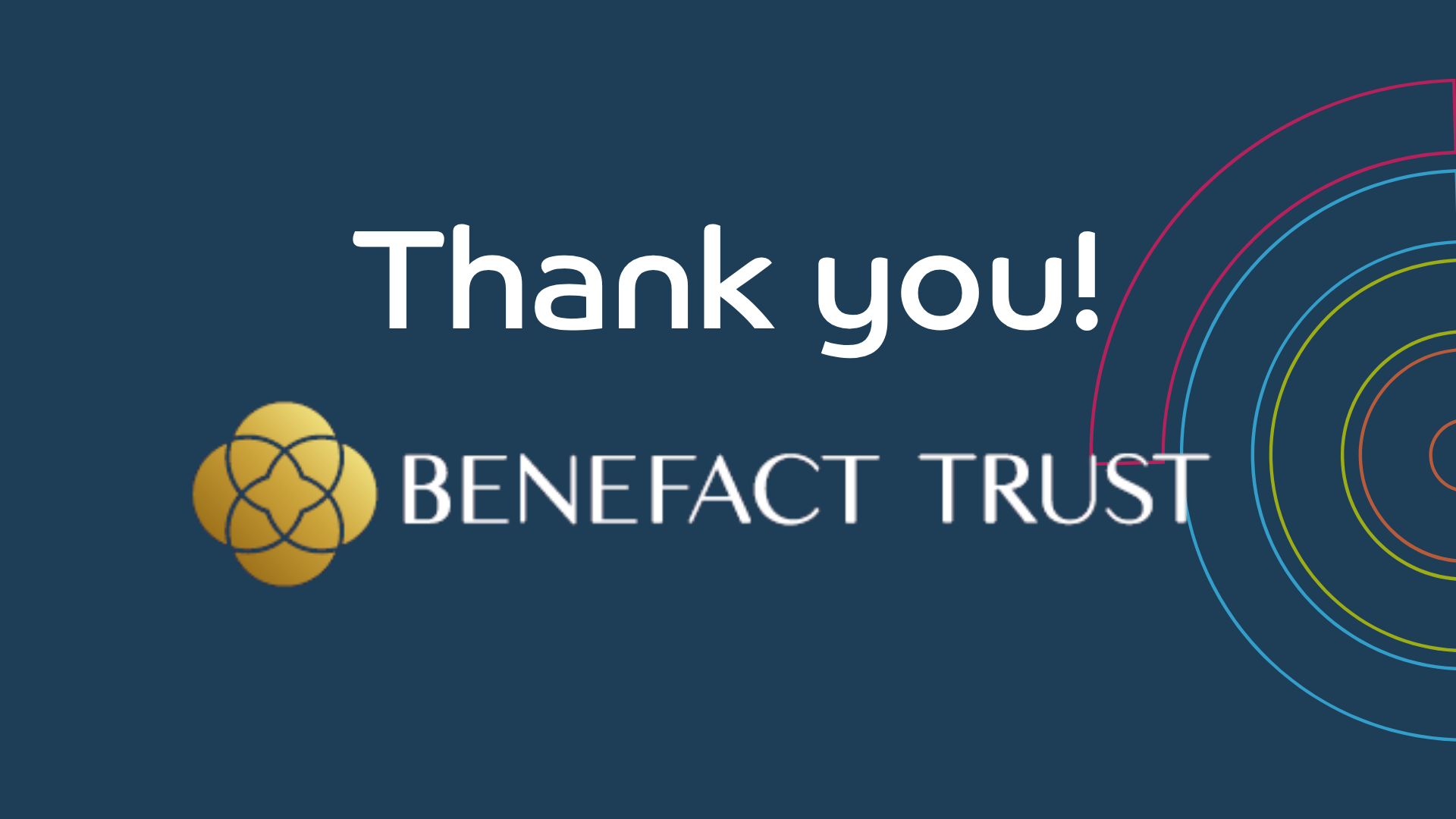 Thank you Benefact Trust